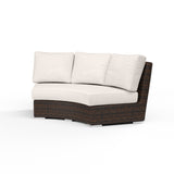 Montecito Curved Loveseat in Canvas Natural w/ Self Welt SW2501-CRV-5404 Sunset West