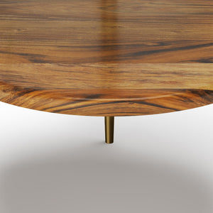 English Elm Wagner Round Marble & Wood Side Table - Mid-Century Modern Elegance For Living Room Or Office B136P159967-GIGA
