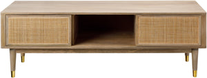 Dalma DLM-002 20"H x 58"W x 17"D Console Table DLM-002  Top: Brown; Base: Brown, Tan Surya