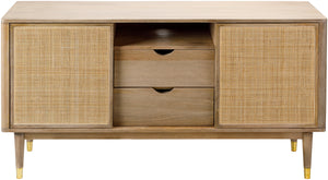 Dalma DLM-003 30"H x 58"W x 17"D Sideboard DLM-003  Top: Brown; Base: Brown, Tan Surya