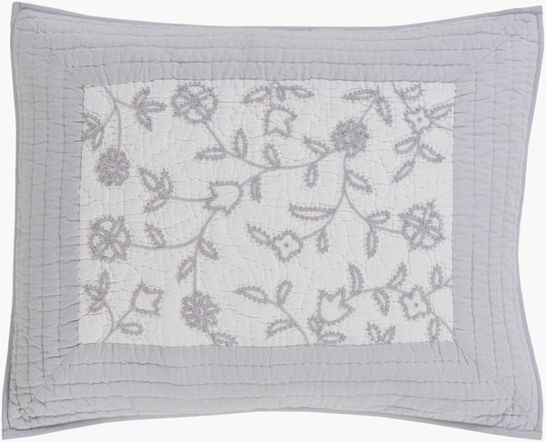 Surya Delaney 26"W X 26"L Cotton-linen Blend Sham - Stylish, Soft, And Machine-washable Bedding Essential Light Gray Cotton,Linen,Cotton,Linen Dln5001-s