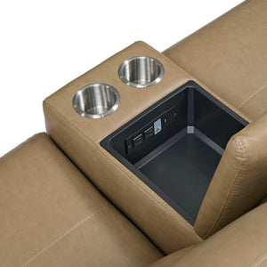 Parker House Parker Living Momentum - Ultimate Zero Gravity Power Recliner With Massage & Heat Features Tan 70% Polyester,30% Pu (W) Mmtm#860s-cshw