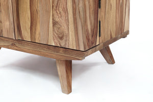 Porter Designs Porter Fusion Solid Sheesham Wood Bar Cabinet – Unique Mid Century Design For Stylish Home Storage Light Brown Wood 07-117-30-6734n