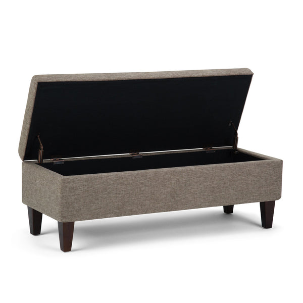 English Elm Monroe Storage Ottoman – Stylish Fawn Brown Fabric With Hidden Storage, Versatile Seating & Safety Features B136P158195