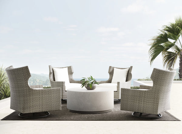 Bernhardt Bernhardt Trapani Cocktail Table — 40" Grc Smooth Quarry Outdoor/Indoor Plinth Base, Weather-Ready Design X05024