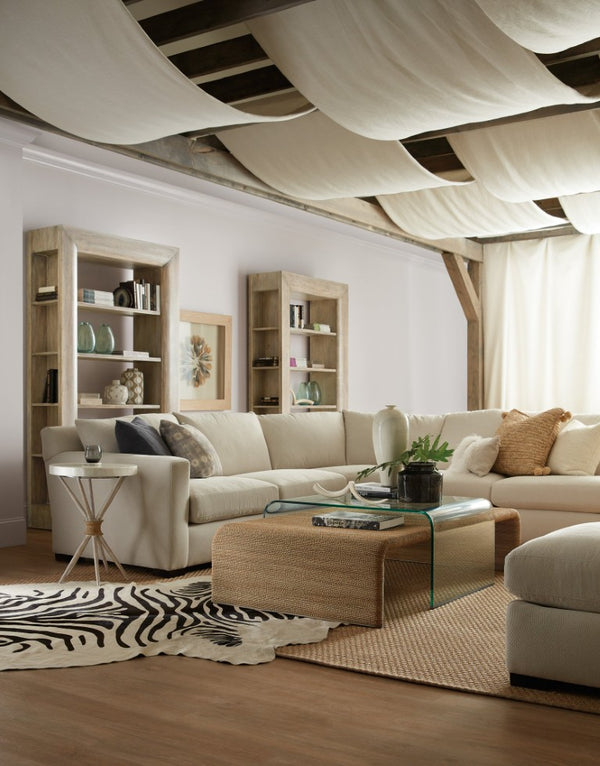 Hooker Furniture Amani Coastal Rope & Tempered Glass Cocktail Table Set — Layered Two-Piece Boho Centerpiece 1672-80210-80