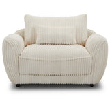 Parker House Parker Living Utopia - Mega Ivory Chair and A Half with Lumbar Pillow Mega Ivory 100% Polyester SUTP#912-MGIV