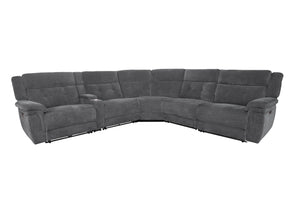 Parker Living Richland - Bristol Grey 6 Piece Modular Power Reclining Sectional with Power Adjustable Headrests Bristol Grey MRIC-PACK6T(H)-BRGR Parker House