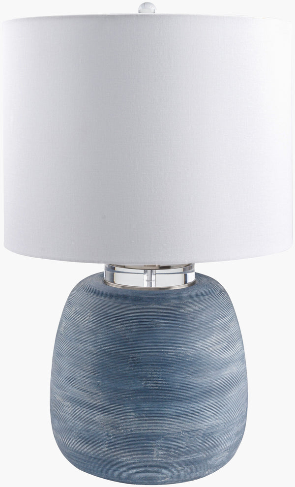 Surya Deluxe Elegant 26"H Accent Table Lamp - Durable Acrylic & Porcelain, Timeless Design For Any Space Body, Gray Porcelain,Acrylic,Linen,Polyester,Acrylic Dlx-001