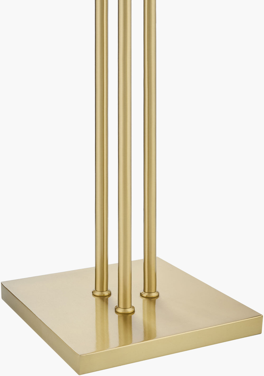 Surya Dudley 68" Arts & Crafts Accent Floor Lamp - Elegant Iron Body With Linen Shade For Warm Ambiance Body, Metallic ,Brass,Base, Metallic ,Brass,Shade, White,Cord, Translucent Iron,Iron,Linen,Polyester Dly-001