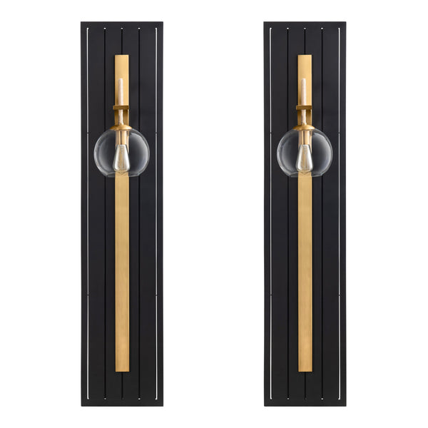 Crestview Collection 56" Black And Gold Wall Sconce Set Of 2 - Elegant Lighting For Stylish Home Decor - Crestview Design   Cvw1zp008