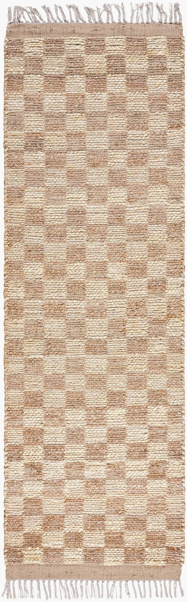 Livabliss Dama Handwoven Natural Jute Flatweave Area Rug with Fringe for Living Dining Spaces Tan, Beige 2'6" x 8' DMA2300-268