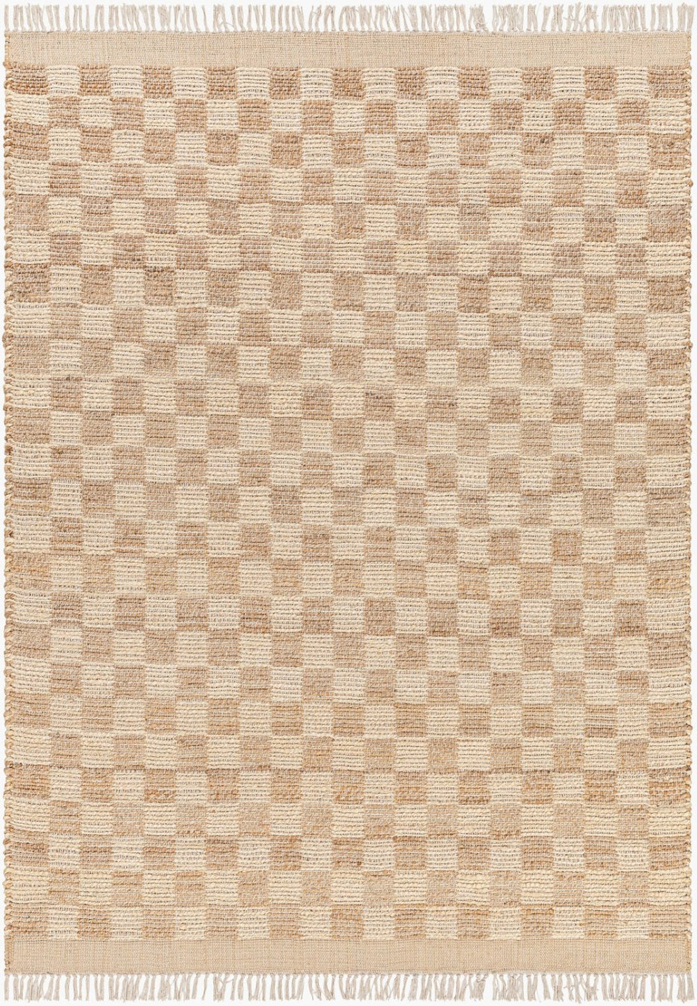 Livabliss Dama Handwoven Natural Jute Flatweave Area Rug with Fringe for Living Dining Spaces Tan, Beige 10' x 14' DMA2300-1014