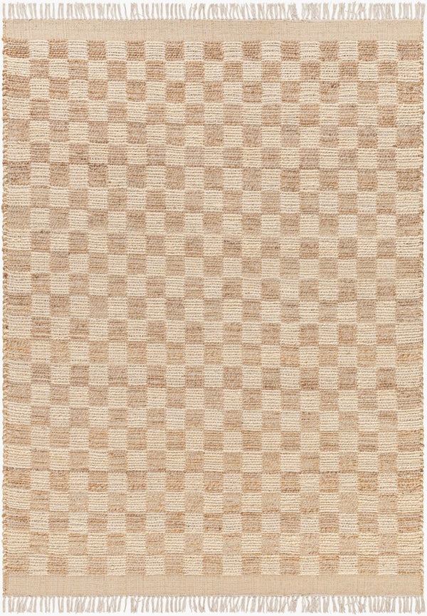 Livabliss Dama Handwoven Natural Jute Flatweave Area Rug with Fringe for Living Dining Spaces Tan, Beige 10' x 14' DMA2300-1014