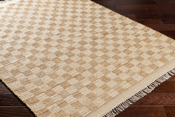 Livabliss Dama Handwoven Natural Jute Flatweave Area Rug with Fringe for Living Dining Spaces Tan, Beige 10' x 14' DMA2300-1014