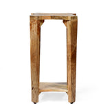 Christopher Knight Home® - Noble House - Gilliland Handcrafted Boho Mango Wood Side Table, Natural