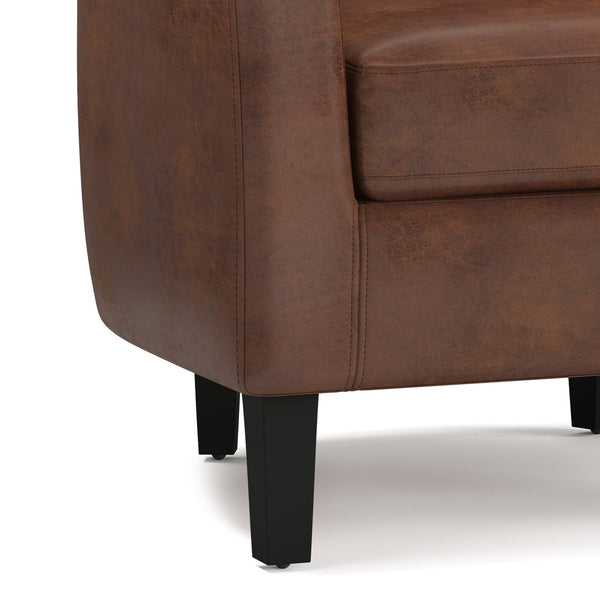 English Elm Austin Tub Chair In Distressed Saddle Brown - Stylish Comfort For Modern Or Classic Interiors B136P159643