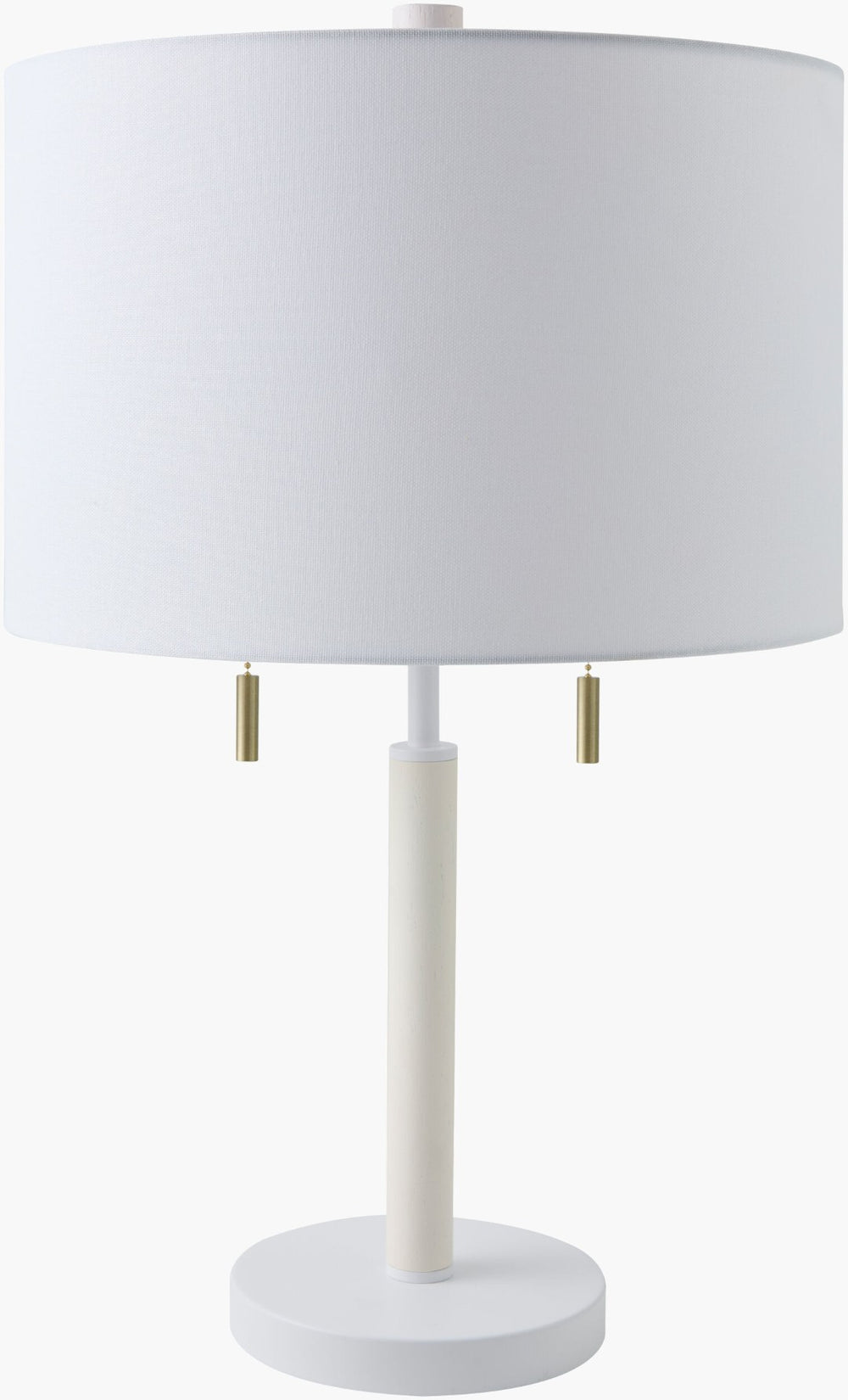 Livabliss Dame Hand-painted Accent Lamp with Linen Blend Shade for Nightstand or Console DME-003