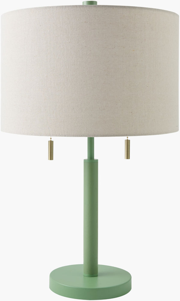Livabliss Dame Artisan Ceramic Table Lamp with Linen Shade for Modern Transitional Interiors DME-004