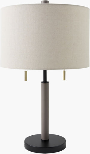 Livabliss Dame Artisan Hand-painted Table Lamp with Linen Blend Shade for Modern Interiors DME-005