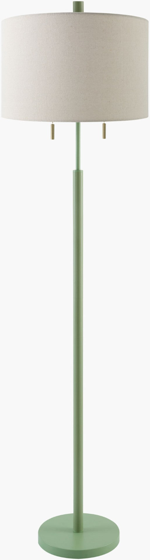 Livabliss Dame Hand-painted Floor Lamp with Linen Shade Warm Ambient Glow for Living Rooms DME-007