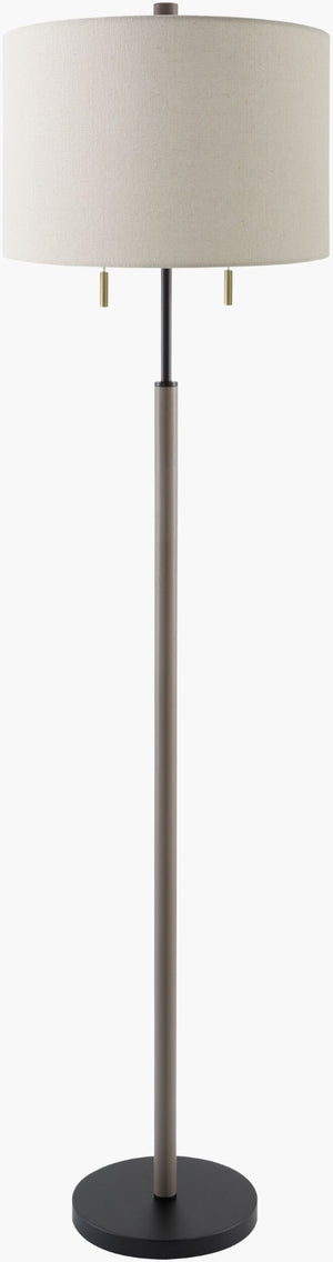 Livabliss Dame Hand-painted Floor Lamp Linen Shade Warm Glow for Modern Living Spaces DME-008