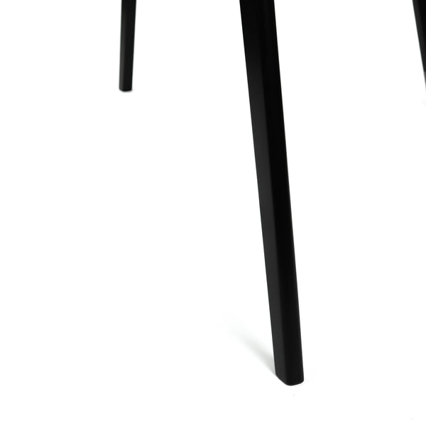 English Elm Christopher Knight Home® - DINING Mid-Century Solid Wood & Faux Wood Top Table with Rubberwood Legs, Sleek Rounded Edge Design Black 58907.00BLK