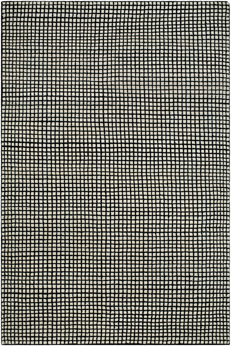 Damier DMI-2300 9' x 12' Handmade Rug DMI2300-912  Cream, Black Surya