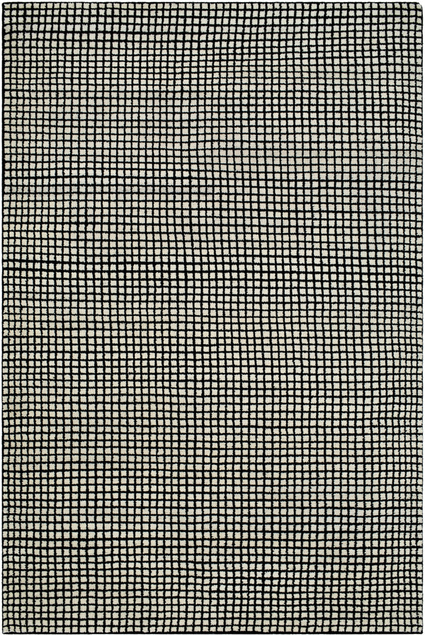 Damier DMI-2300 9' x 12' Handmade Rug DMI2300-912  Cream, Black Surya
