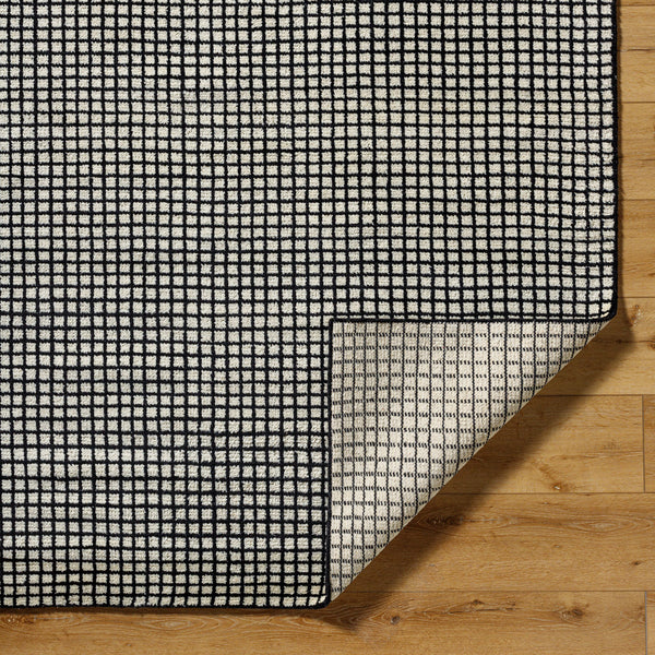 Damier DMI-2300 9' x 12' Handmade Rug DMI2300-912  Cream, Black Surya