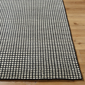 Damier DMI-2300 9' x 12' Handmade Rug DMI2300-912  Cream, Black Surya