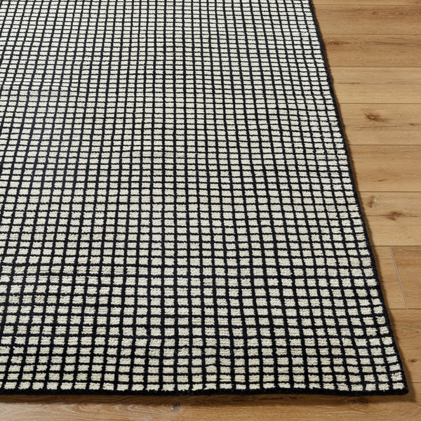Damier DMI-2300 9' x 12' Handmade Rug DMI2300-912  Cream, Black Surya