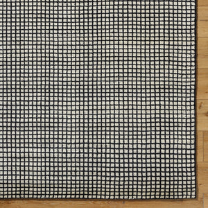 Damier DMI-2300 9' x 12' Handmade Rug DMI2300-912  Cream, Black Surya