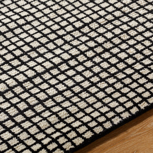 Damier DMI-2300 9' x 12' Handmade Rug DMI2300-912  Cream, Black Surya