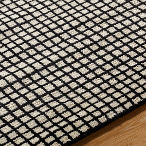 Surya Damier 2' X 3' Handmade Wool Rug – Luxurious Hand-knotted Design For A Timeless Home Decor Upgrade Cream Wool Dmi2300-23