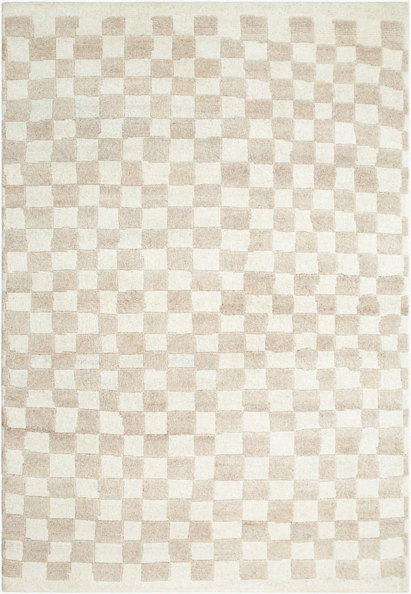 Surya Damier 2' X 3' Handmade Wool Rug – Luxurious Hand-knotted Design For A Timeless Home Decor Upgrade Ivory Wool Dmi2303-23