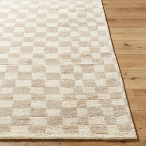 Damier DMI-2303 9' x 12' Handmade Rug DMI2303-912  Ivory, Beige Surya