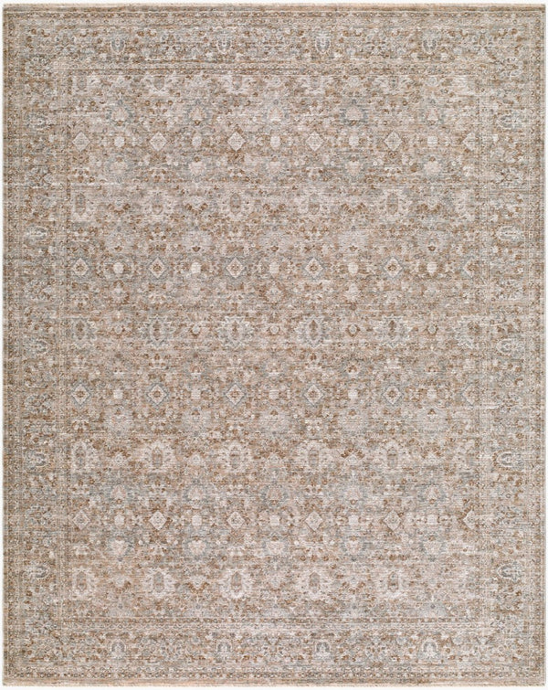 Livabliss Demre Turkish Inspired Polyester Area Rug with Fringe for Large Living Rooms Medium Gray, Du 7'10" x 10' DMM2300-71010