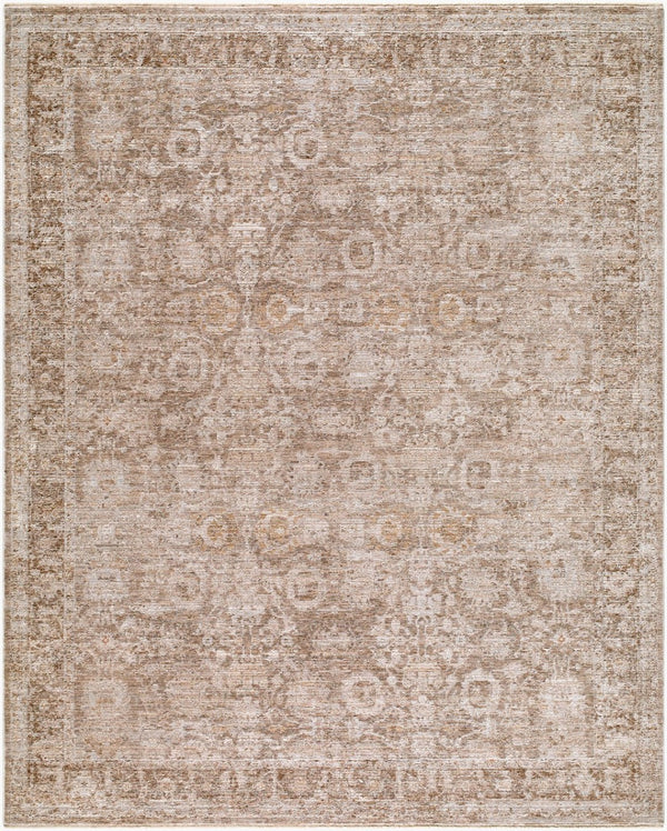 Livabliss Demre Turkish Machine Woven Polyester Area Rug with Fringe for Living and Dining Rooms Brown, Medium G 7'10" x 10' DMM2302-71010