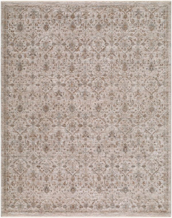 Livabliss Demre Turkish Machine Woven Medallion Area Rug with Fringe for Living Dining Rooms Medium Gray, Br 10' x 14' DMM2304-1014