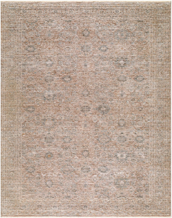Livabliss Demre Medallion Fringe Area Rug Turkish Polyester Woven Living Room Floor Accent Medium Gray, Wh 10' x 14' DMM2308-1014