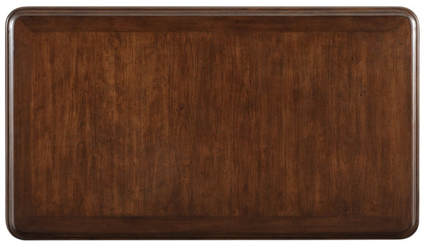 Hooker Furniture 42'' Leg Desk Distressed Dark Cherry Hardwood Console With Keyboard Drawer, Removable Insert, Versatile Use 5085-10442