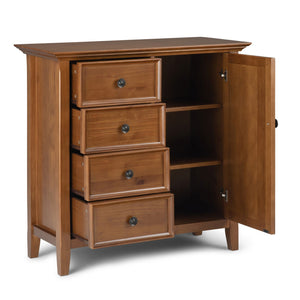 English Elm Amherst Medium Storage Cabinet - Stylish Solid Wood Design With Four Drawers & Adjustable Shelves B136P159433