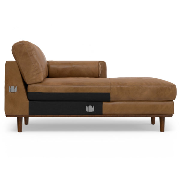 English Elm Morrison Right Sectional Sofa In Rich Caramel Brown Leather - Stylish Comfort For Modern Living B136P159597