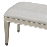 Zoey Upholstered Bed Bench Silver P344132 Pulaski Furniture