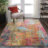 Nourison Celestial CES14 Machine Made Power-loomed Borderless Design Indoor Only Modern  Rug Sunset, Multicolor 100% Polypropylene 99446462589