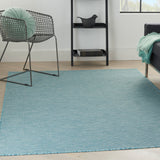 Nourison Positano POS01 Machine Made Power-loomed No Border Indoor/Outdoor Modern Outdoor Rug Aqua, Aqua 100% Polypropylene 99446790699