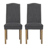 Christopher Knight Home® - Noble House - Bunce Contemporary Fabric Dining Chairs with Nailhead Trim - Set of 2