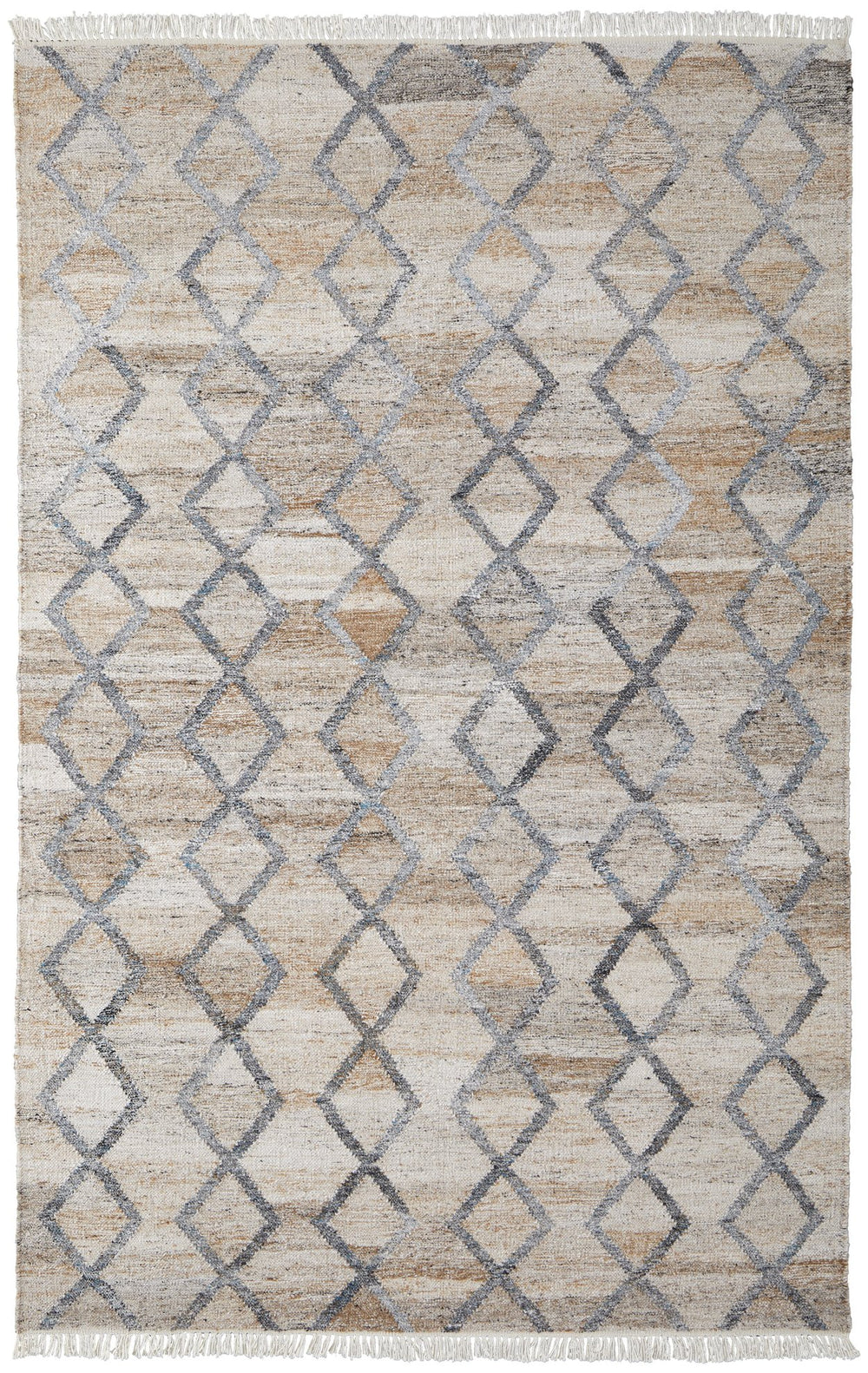 Feizy Rugs Beckett Eco-friendly Handwoven Pet Area Rug With Sophisticated Geometric Motifs For Elegant Spaces Gray,Ivory,Tan Pet 8900771fchltanc50