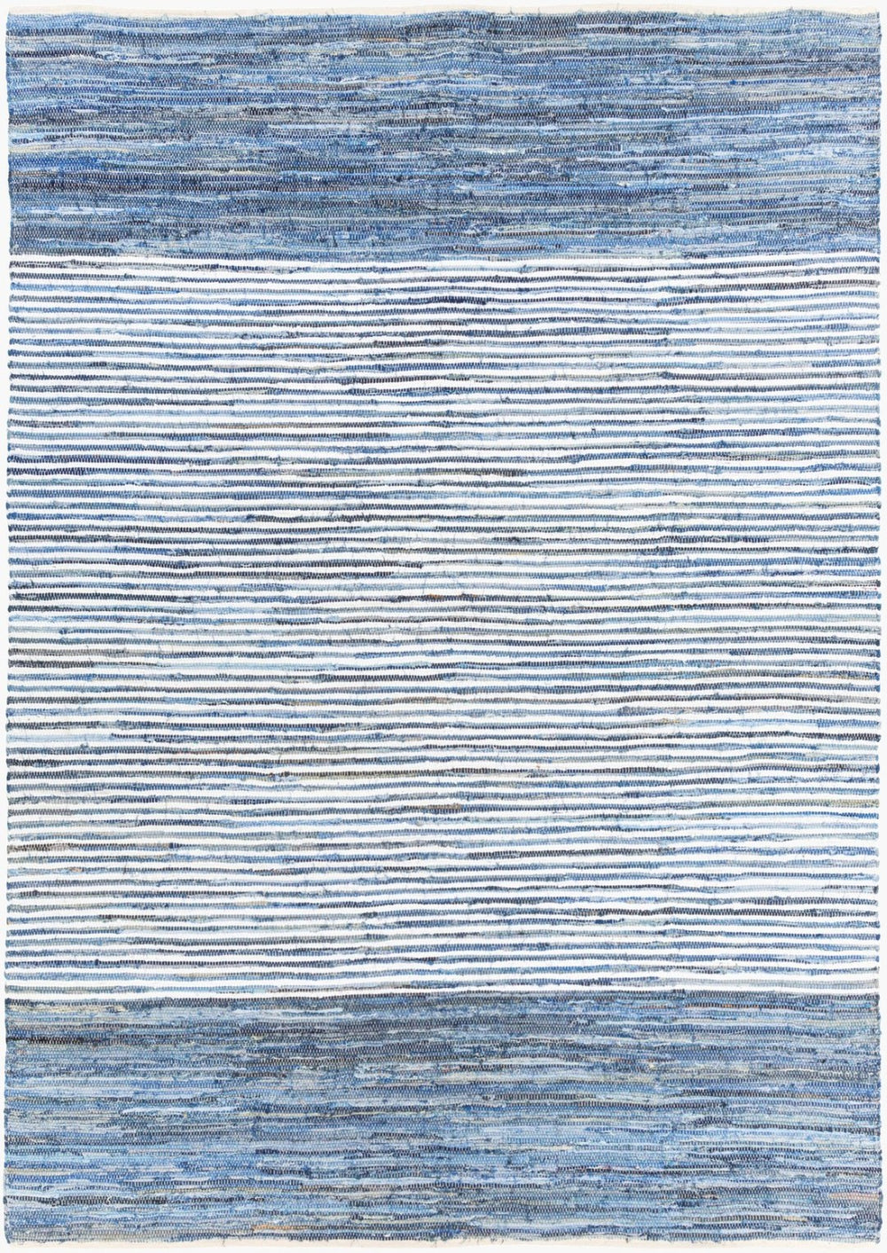 Livabliss Denim Flatweave Cotton Area Rug Hand Woven Cottage Style for Living Dining Rooms Navy, Blue 8' x 11' DNM1001-811